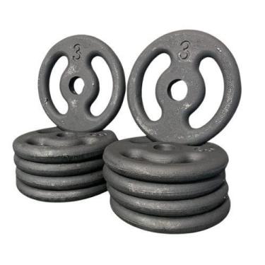 Imagem de Kit 10X Anilhas De Ferro 03Kg - Anilhas&Cia