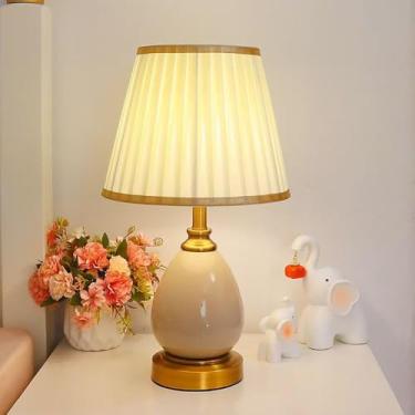Imagem de Quarto Contemporâneo Lâmpada De Mesa De Cerâmica LED Criatividade Americana Sala De Estar Quarto Infantil Estudo Villa Hotel Cabeceira Mesa Luz (Estilo 6)