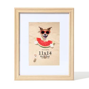 Imagem de TKYGU Moldura de madeira de 28 x 35 cm com vidro real para parede, tela de 20 x 25 cm com tapete ou 28 x 35 sem, moldura de pôster de arte, perfeita para presentes de decoração de casa