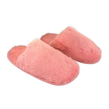 Imagem de Pantufa Feminina Felpuda Rosa, Tamanho 38/39,Pantufas Femininas, Pantufas Masculinas, Chinelos para Spas