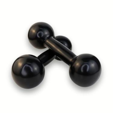 Imagem de Halter Par 0,5Kg Cor Preto Treino Musculação Fisioterapia