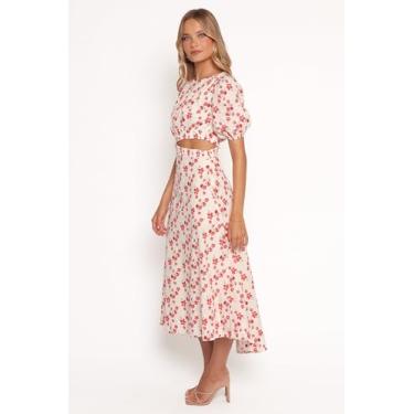Imagem de Petal & Pup Vestido feminino Aminah manga bufante - floral vermelho, Floral vermelho, PP