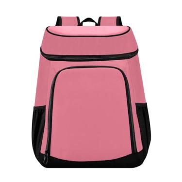 Imagem de Mochila térmica para almoço rosa salmão, 36 latas, para preparação de refeições, para almoço, piquenique, pesca, caminhadas, acampamento, praia, parque