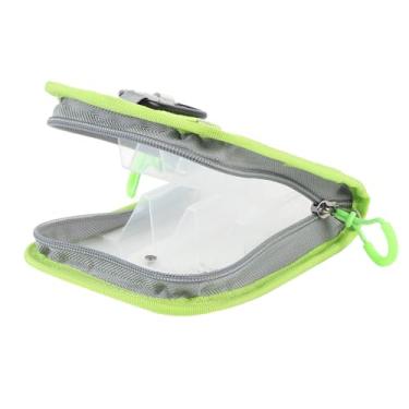 Imagem de Alomejor Caixa de Atração de Pesca, Organizador de Tackle Com 6 Compartimentos e Vista Clara, Isca Portátil de Zíper Duplo para Pesca Ao Ar Livre de Caiaque de Baixo Caiaque (Verde)