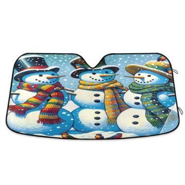 Imagem de Toldo de carro Snowmans Para-brisa frontal janela frontal para carro protetor solar mantém o veículo fresco médio