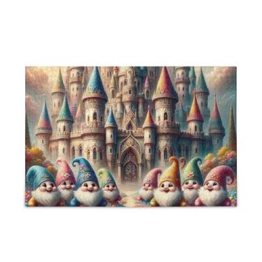 Imagem de Quebra-cabeça de 500 peças, castelo misterioso de Páscoa, gnomos, desenhos animados, papel e madeira, para homens com bolsa de armazenamento