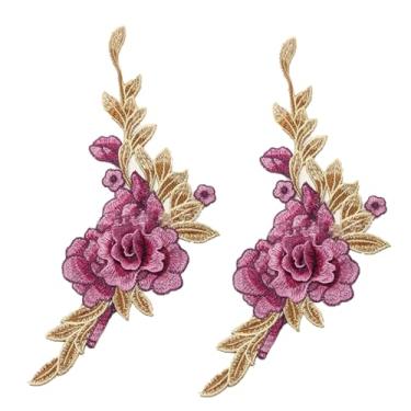 Imagem de Remendos bordados de flores de renda vintage com costura rosa, para vestidos, jaquetas, blusas, saias, coletes, cachecóis (tipo-11)