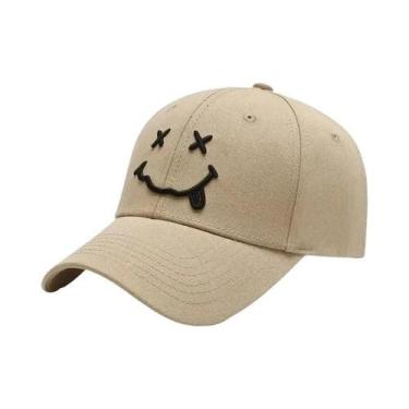 Imagem de Boné De Beisebol Unissex Ajustável Com Bordado De Rosto Sorridente, Ch