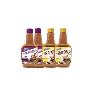 Imagem de Kit 4 Molhos Para Ração de Cachorro e Cães Doogs Tasty - 250g (2 bacon, 2 churrasco)