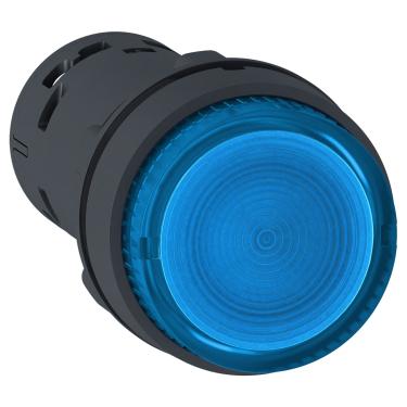Imagem de Botão Monobloco 22mm Plástico Led Azul 230Vca 1NA Retorno por Mola Cód. XB7NW36M1 – Schneider