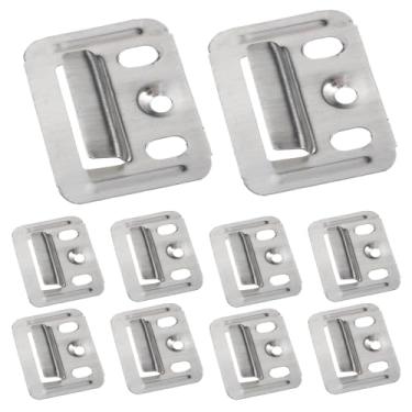 Imagem de COHEALI Grampo de fivela de painel de parede de aço inoxidável 100 peças, peça de fixação de móveis para painéis de parede integrados, fácil instalação para uso doméstico e escritório