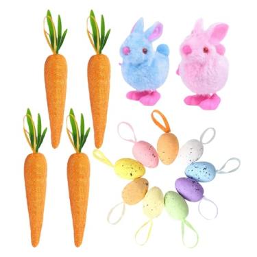 Imagem de Ornamentos de árvore de ovo de páscoa - decoração de férias de espuma artificial colorida - decoração de casa de páscoa | para estantes de livros de aniversário de porta, árvores de cabeceira