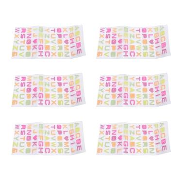 Imagem de Phefop 6 PCS Adesivos de Letras Autoadesivos, 3D Pequenos Alfabetos Decorativos Coloridos ABC Adesivos Kit de Suprimentos para Scrapbook para Artesanato Arte Fazendo Decalques Sinais