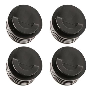 Imagem de Vaveren Conjunto de 4 Tampões de Drenagem para Caiaque, Pretos, Resistentes e Leves, em Borracha, para Caiaques, Canoas e Barcos, L