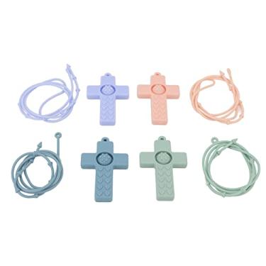 Imagem de Generic Conjunto de Mordedor de bebê, Tons Suaves, Alívio de Dentição para Bebês Com Cordão, Brinquedo de Mastigar Infantil de Silicone Inodoro para Treinamento de Aderência, 4 Peças