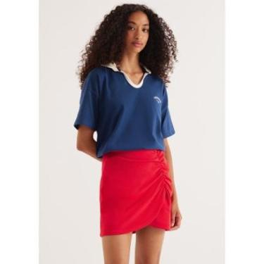 Imagem de Camisa Polo Feminina Oversized Em Malha Binada-Feminino