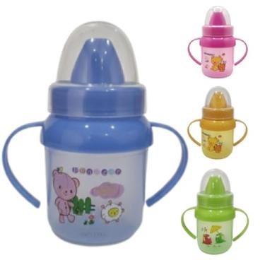 Imagem de Copo de Treinamento 150ml Alça Anatômica e Bico Rígido Copo de Treinamento (Azul)