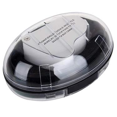 Imagem de Lupa de vidro iluminada 30X 60X profissional Lupa de lente dupla Ferramenta de avaliação de joias com luz LED Lâmpada UV para joalheiros Relojoeiros Antiguidades Moedas Selos