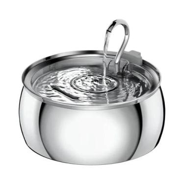 Imagem de Fonte De Água Para Gatos Em Aço Inoxidável Ultra-Silenciosa De 4L, Dis