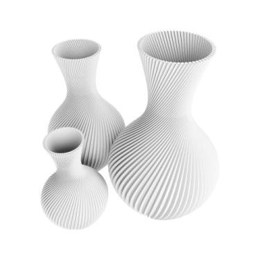 Imagem de Kit 3 Vasos Decorativos de Plantas Artificiais para Sala e Escritório,