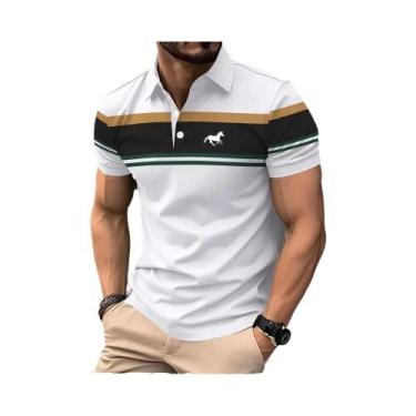 Imagem de Camisas Polo Masculinas De Manga Curta Para O Verão, Primavera E Outon
