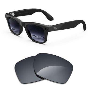 Imagem de Lentes polarizadas de substituição compatíveis com Ray-Ban Meta Wayfarer RW4008/Wayfarer (Gen 2) RW4012 53 mm, para homens e mulheres, Cinza, 53mm