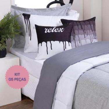 Imagem de Kit Conjunto de Edredom Hipercal 400 Fios Dupla Face em Tecido com Toq