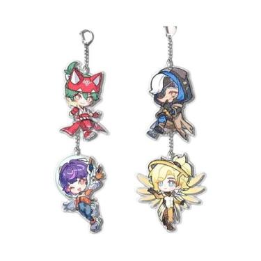 Imagem de Chaveiros De Personagens De Anime Overwatch Ana Mercy Juno, Charms Par