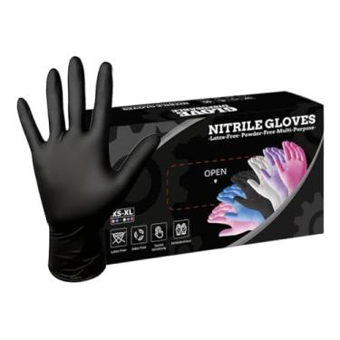 Imagem de De Nitrila | 100 Unidades de Artigos Domésticos | Para Preparo De Alimentos - Para Casa Cozinha Culinária Limpeza Exame Tintura De Cabelo Barbearia Salão
