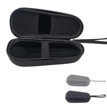 Imagem de Estojo de barbear elétrico rígido de EVA compatível com Braun S3/S5/S7/S9 e Panasonic es-L320, caixa de armazenamento à prova de choque com alça elástica e bolso de malha para carregador (preto)