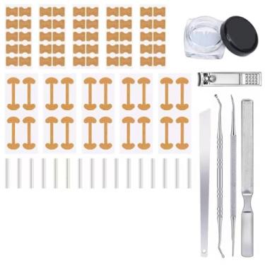 Imagem de BQUFQ Kit corretor profissional de unhas encravadas – Inclui tiras de correção de unhas dos pés, adesivos de unhas curvas, lixa indolor e levantador para cuidados com pedicure em casa, tratamento e