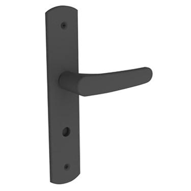 Imagem de Fechadura para Banheiro Soprano Ipanema com Espelho, Metalix Preta - IPANEMA-4053-PY-E27