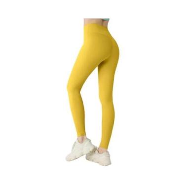 Imagem de Calças De Yoga De Nylon De Cintura Alta Para Mulheres, Leggings De Fit