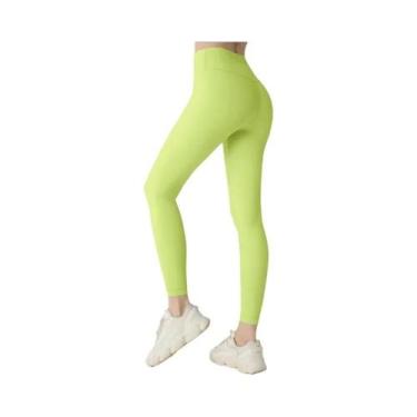 Imagem de Calças De Yoga De Nylon De Cintura Alta Para Mulheres, Leggings De Fit
