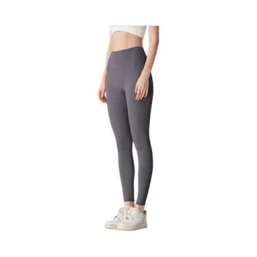 Imagem de Calças De Yoga De Nylon De Cintura Alta Para Mulheres, Leggings De Fit
