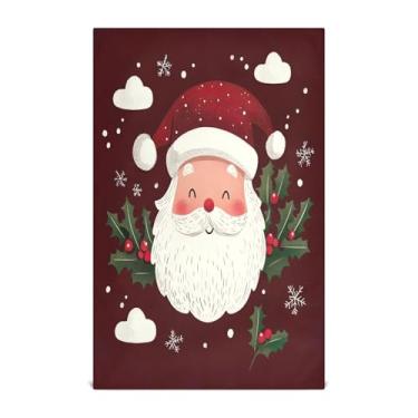 Imagem de xigua Conjunto de 1 panos de prato de cozinha com desenho de Papai Noel, macios e altamente absorventes de secagem rápida para limpeza de pratos e limpeza à mão, 71 x 45 cm