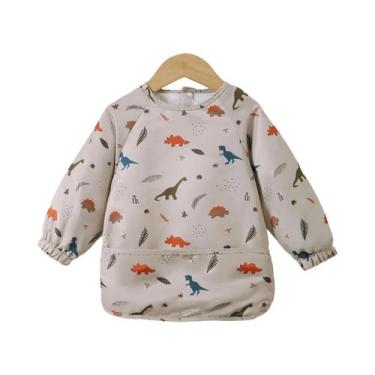 Imagem de Babador Super Macio Impermeável Para Bebês Com Mangas Longas, Estilo D