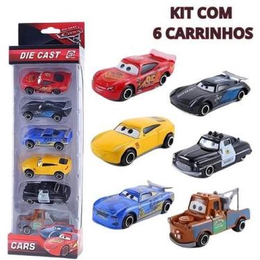 Imagem de Kit 6 Carrinhos Cars Relâmpago McQueen Metal Diecast Miniatura Infanti