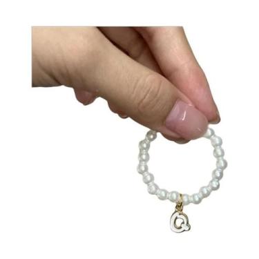 Imagem de Colar Pingente Labubu V4 Mini 4.0 Com Pérola E Letra, Acessório Para R