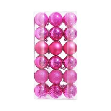 Imagem de Enfeites De Natal Em Forma De Bola De 4CM, Pendentes Para Árvore De Na