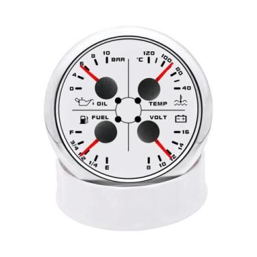 Imagem de Medidor De Carro 4 Em 1 Com 7 Cores, 85MM, Para Pressão De Óleo, Nível