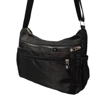 Imagem de Bolsa Lateral Transversal Lisa Casual Preto