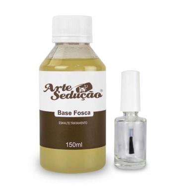 Imagem de Kit Base Fosca 150ml Fortalecedor de Unha Frasco Vidro 10ml Manicure N