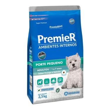 Imagem de Ração Seca Premier Ambientes Internos Frango E Salmão Para Cães Adulto