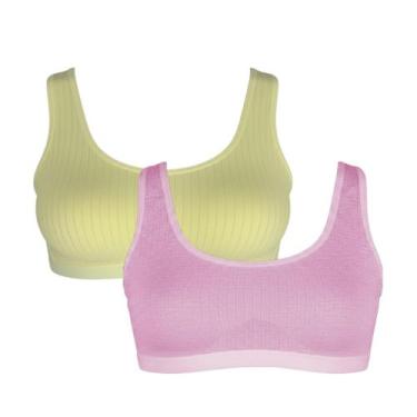 Imagem de KIT2 Sutiã Menina Moça Teen Bojo Removível Máximo Conforto COR:ROSA-BE