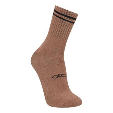 Imagem de Meia Olympikus Cano Longo Comfy Feminina, Preto, Caramelo, 33/38