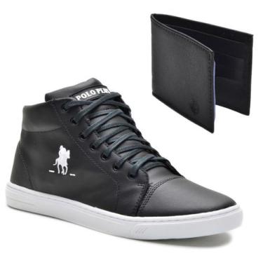 Imagem de Kit Com Um Tênis Casual Costura Reforçada Polo Plus E Uma Carteira Sim