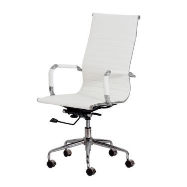 Imagem de Cadeira Presidente Escritório Ergonômica Esteirinha Couro Giratória Aj