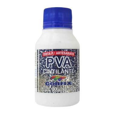 Imagem de Tinta Pva Cintilante 100ml Corfix p/ Mdf Gesso 301 Branco