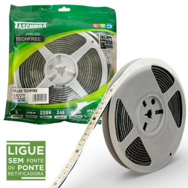 Imagem de Fita Led SMD 5 Metros 20w/m 240 Leds Branca 6500K 220V IP65 - TASCHIBR